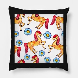 a magical blossom horse Pillow