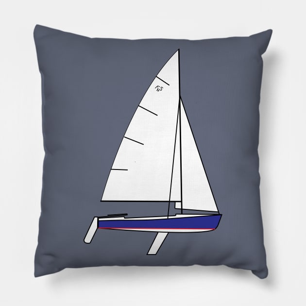 Flying Scot Sailboat Pillow by CHBB