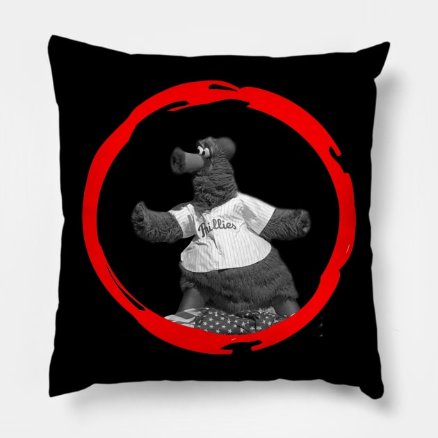 grayscale Phanatic mascot Pillow by Matildae