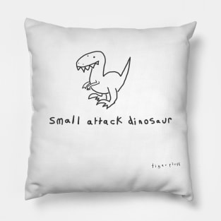 small attack dinosaur (black) Pillow