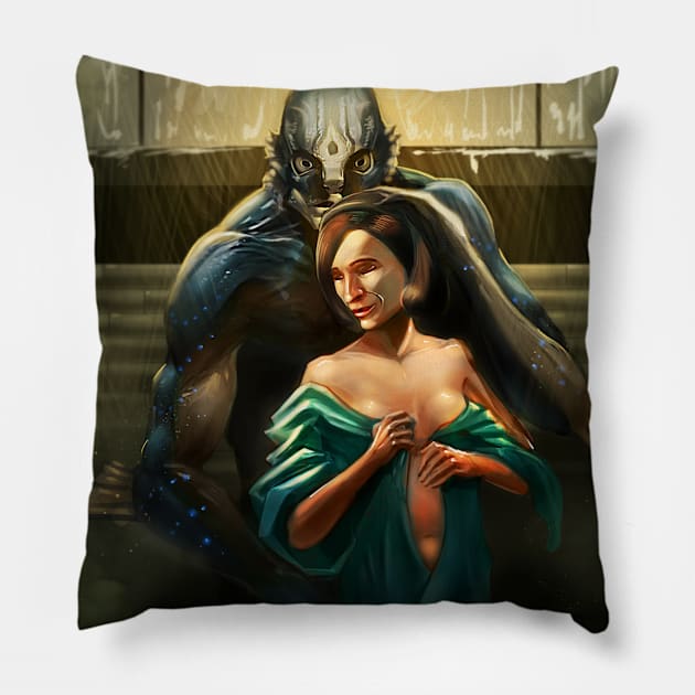 The Shape of the Water Pillow by SmpArt