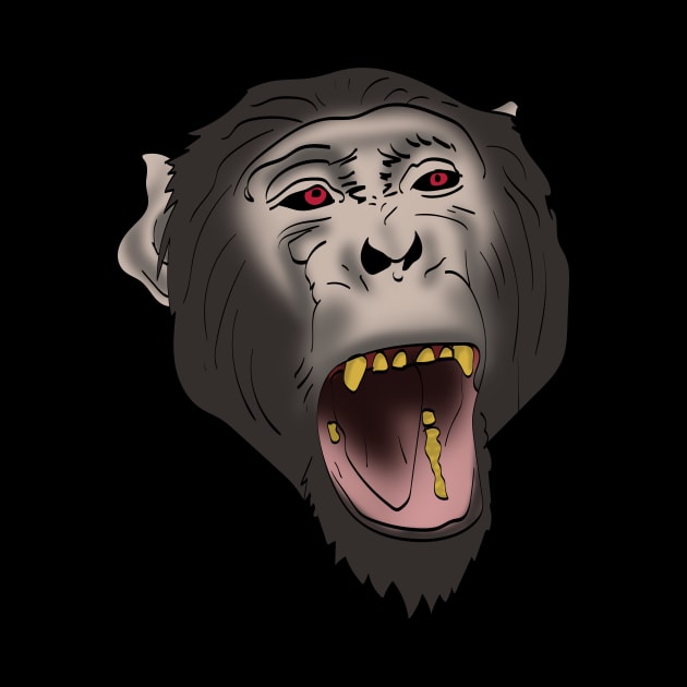 chimpanzee head by Protect friends