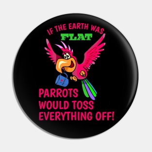 Parrot tossing mug Pin