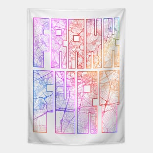 Frankfurt, Germany City Map Typography - Colorful Tapestry