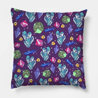 Gemstones  crystals Pillow