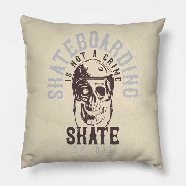 Skateboarding Set 8 Pillow by Hudkins