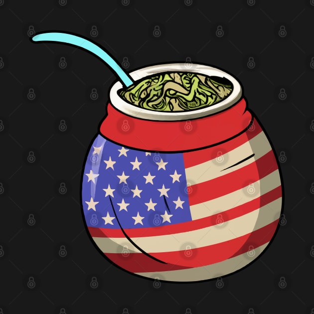 Yerba Mate USA Flag by MonkaGraphics