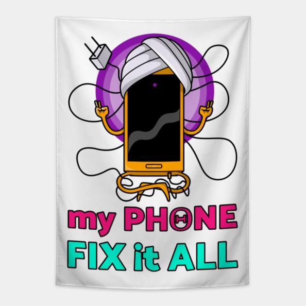 MY PHONE FIX it ALL Tapestry by elsa-HD