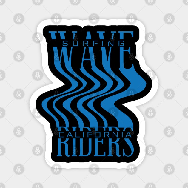 Surfing Wave Riders California Magnet by SSSD