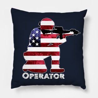 Operator - US Flag Pillow