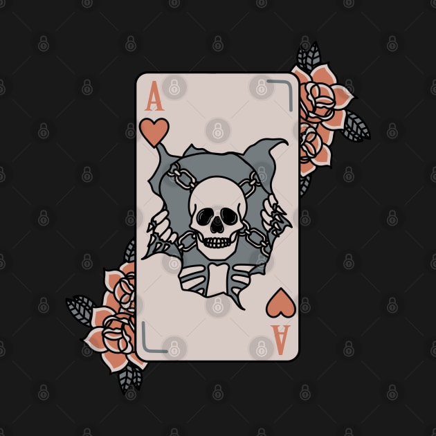 Skull Playing Card by AlyaAlgrista
