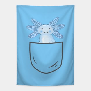 Funny Blue Axolotl Tapestry