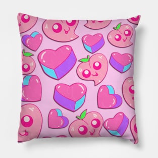 Hearts pattern in red and pink Pillow