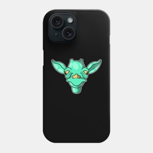 cute cyan baby giraffe face Phone Case