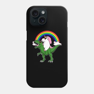 Unicorn Riding Dinosaur T Shirt T rex Kids Girls Phone Case