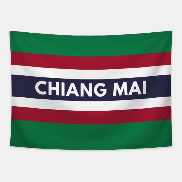 Chiang Mai in Thailand Flag Tapestry by aybe7elf