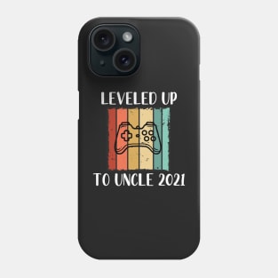 Leveled Up To Uncle 2021 - Pregnancy Announcement New Uncle Retro - Funny Maternity Gift For Gamer Lover Phone Case