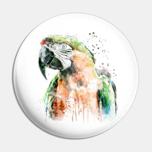 Military Macaw Parrot Head Pin