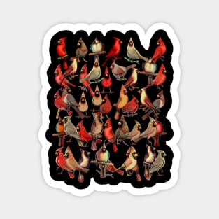 Red cardinals cardinal lover Magnet