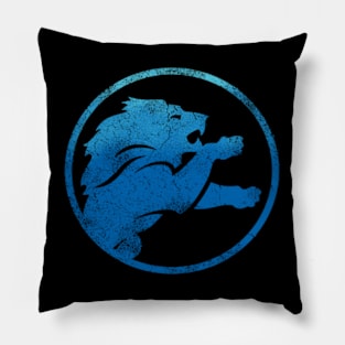 Detroit lions vintage style Pillow