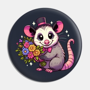 Joyful Opossum Pin