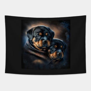 Rottweiler Puppies Tapestry