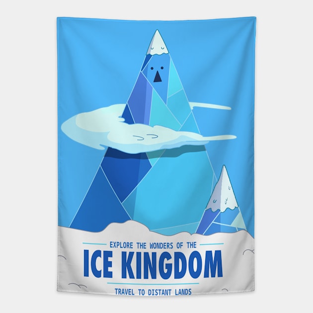 Ice kingdom Travel poster Tapestry by AO01