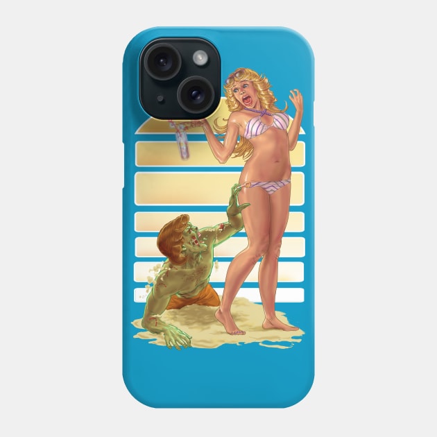 Beach Zombie Phone Case by AyotaIllustration