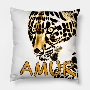 amur leopard beastly Pillow