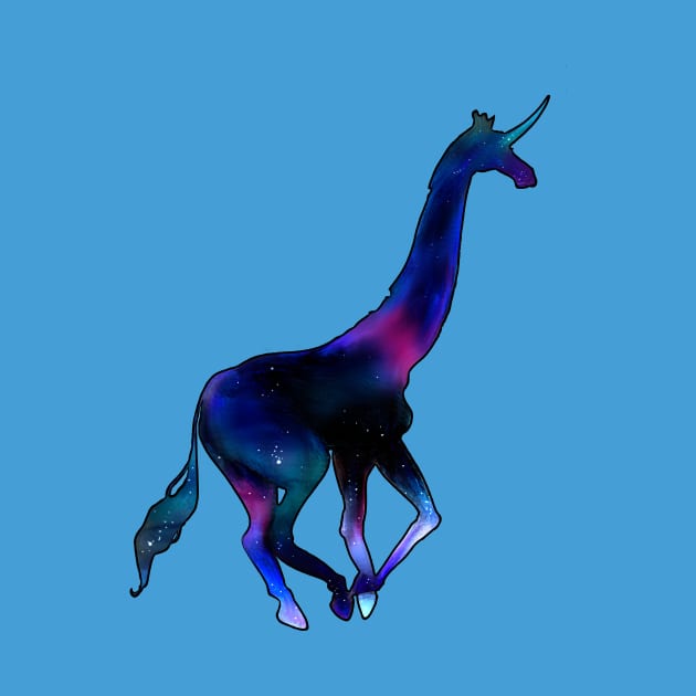 Galaxy Girafficorn Silhouette by FishWithATopHat