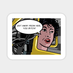 Ellen Ripley in Aliens as Roy Lichtenstein Pop Art Magnet