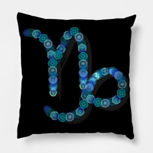 Spirograph Capricorn Zodiac Horoscope Symbol Pillow