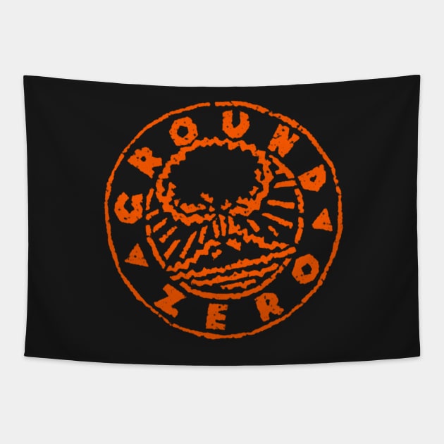 ground zero - orange Tapestry by BrownWoodRobot