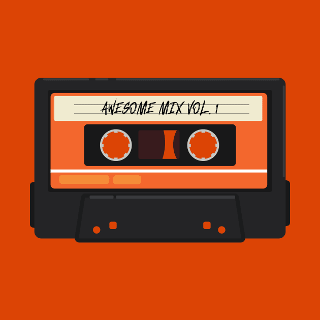 Awesome Mixtape. Vol. 1 Cassette Tape Retro Vintage by waltzart