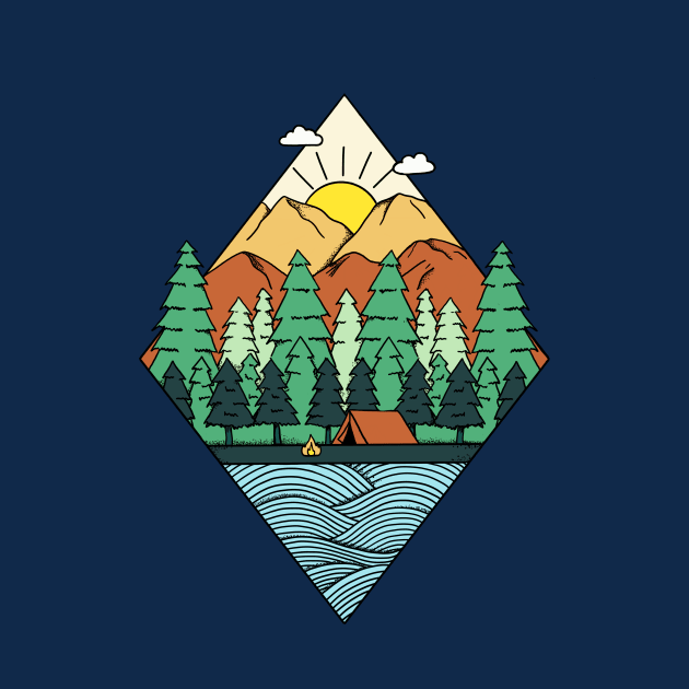 Mountains Diamond by coffeeman