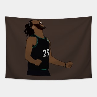 Derrick Rose 50 Point Celebration - Minnesota TimberWolves Tapestry