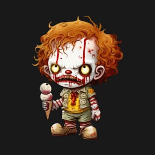 Chibi Zombie Clown Ice Cream T-Shirt