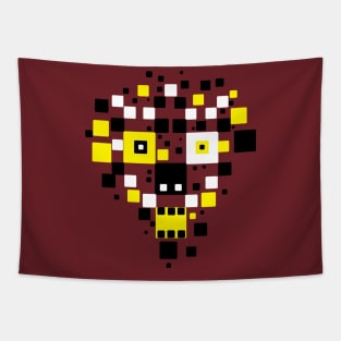 Chaos - Matrix Cyber art -Skull Tapestry