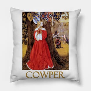 Lancelot Rescues the Fair Lady by Frank Cadogan Cowper Pillow