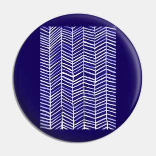 Herringbone Navy White Pin