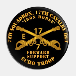 7th Sqn 17th Cav Regt - Echo Trp - Iron Horse Pin