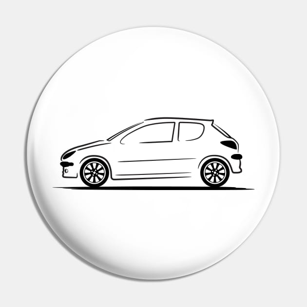 Peugeot 206 Black Pin by PauHanaDesign