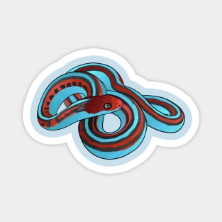 San Francisco garter snake cartoon illustration Magnet