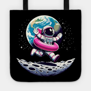 Pool Party Astronaut Pink Float Funny Space Tote