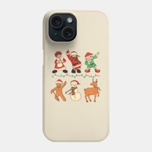 Christmas Characters Dancing Dabbing Phone Case