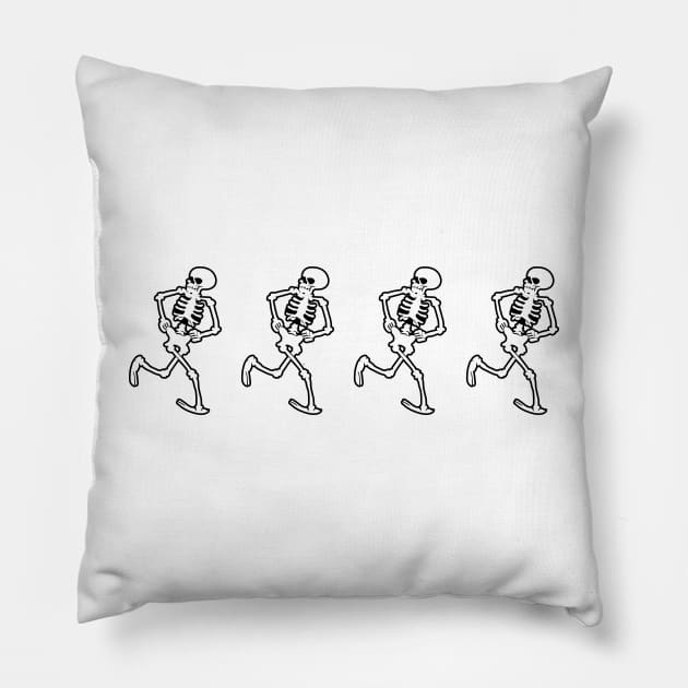 Skeleton dance Pillow by Madelyn_Frere