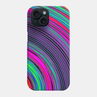 Abstract Colorful Purple Curved Stripes Phone Case