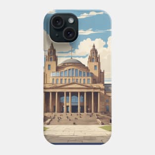 National Museum of Scottland United Kingdom Vintage Travel Tourism Poster Phone Case