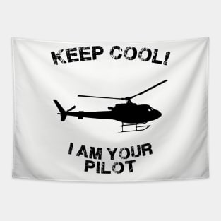 Because I'm The Captain aviation airpane pilot gift idea present Tapestry