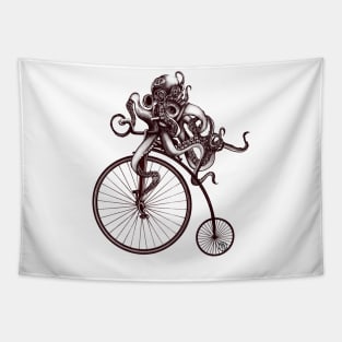 Penny Farthing Octopus Cycling Tapestry